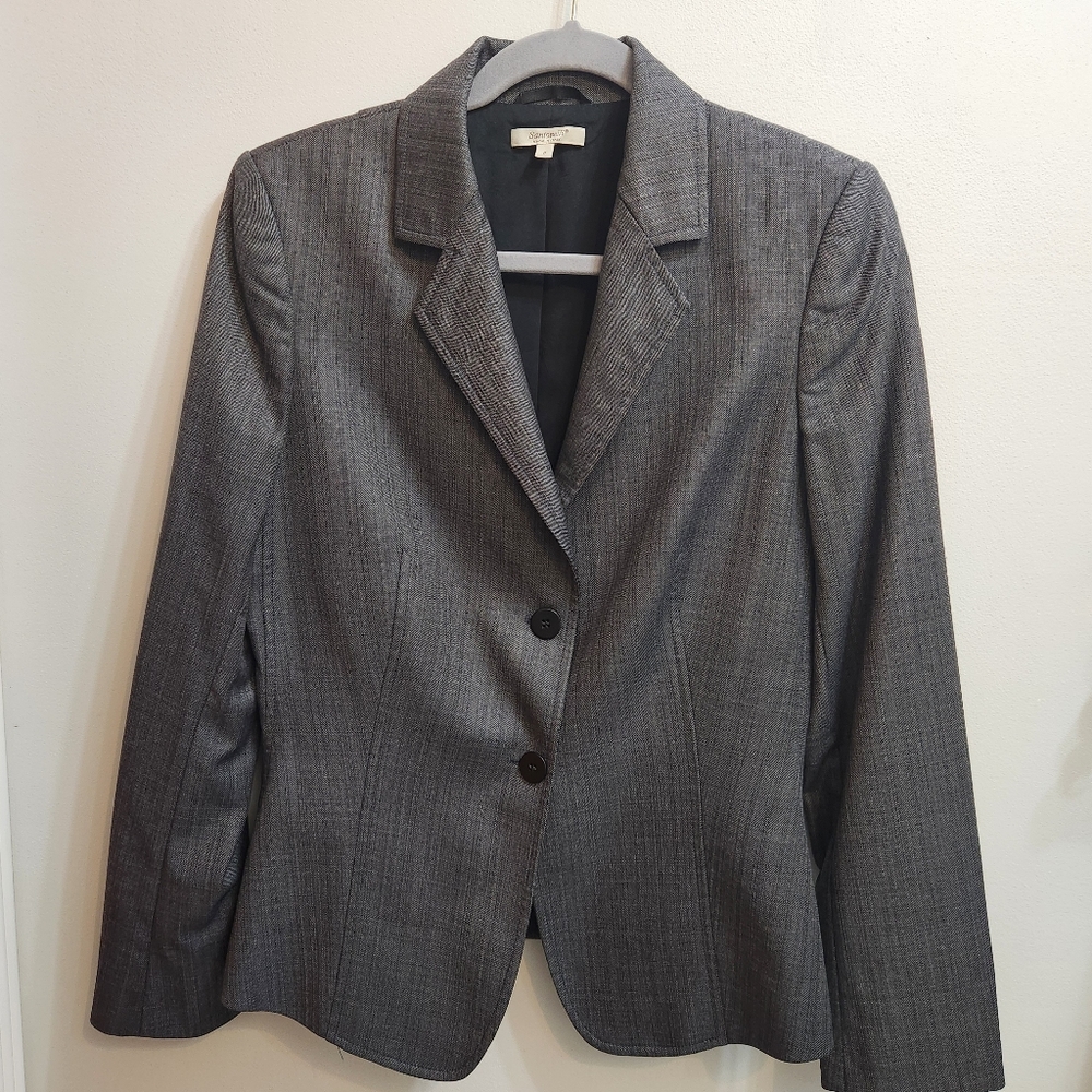 Santorelli Made in Italy Gray Gigi Blazer Size 8